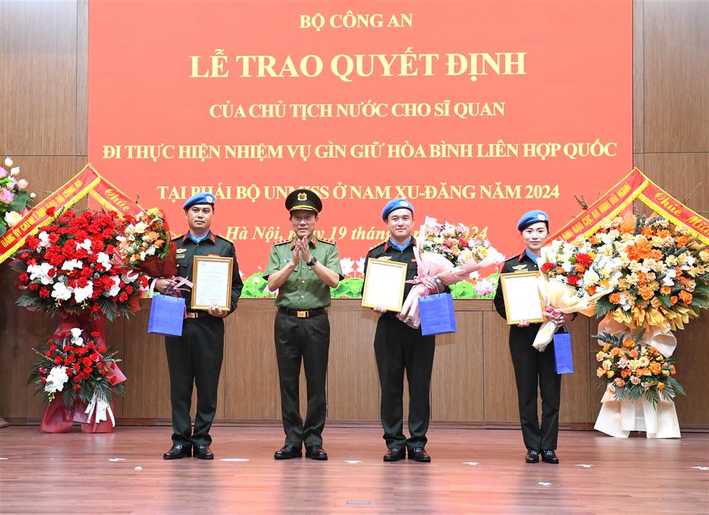 03 Vietnamese police officers to join UN peacekeeping forces